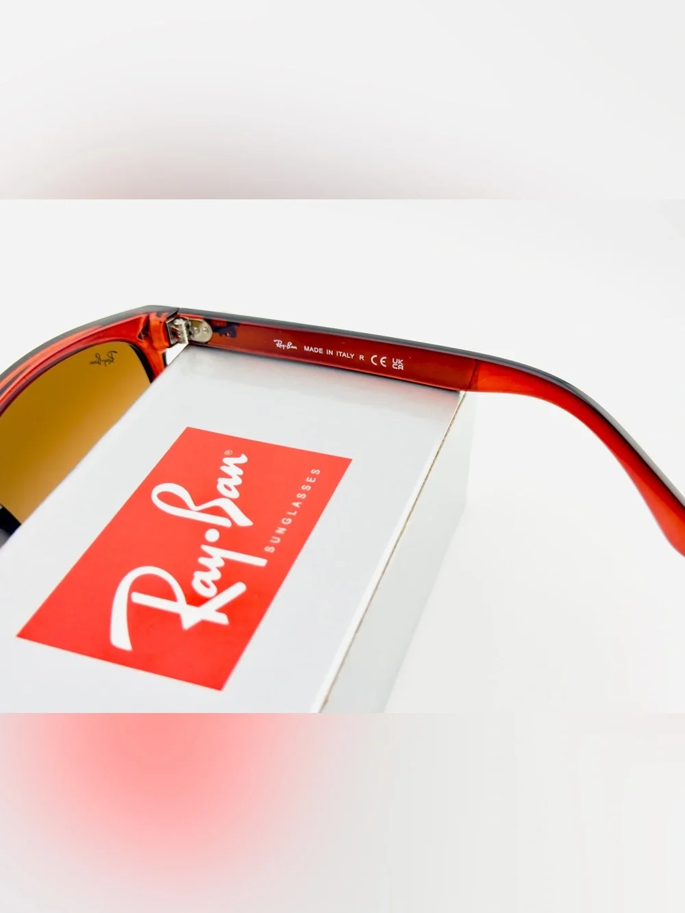 Ray-Ban Boyfriend Sunglasses RB4147 Oversized 65mm Brown Frame Gradient Lenses